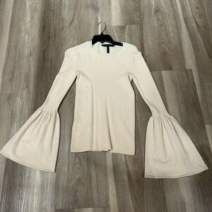 BCBG Beige Ribbed Sweater